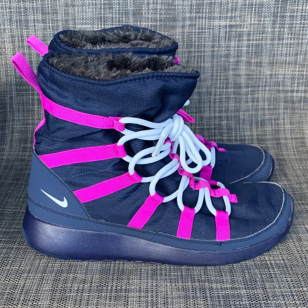Nike Roshe One High GS 'Purple Dark Blue' Cozy boots Big Girls Size 6.5
